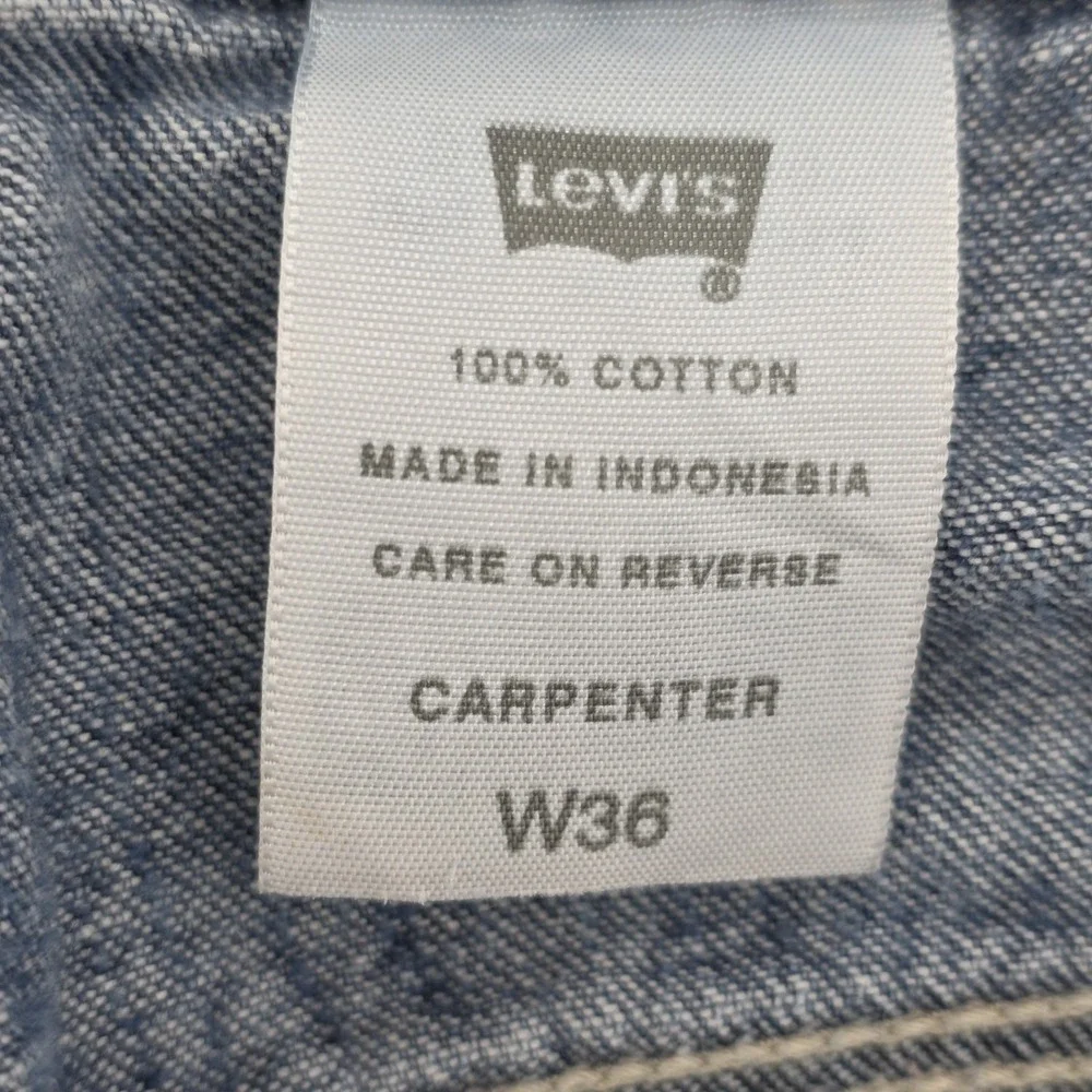 Vintage Levis Carpenter Shorts Mens 36 Blue Denim Baggy Loose Fit Y2K Jorts